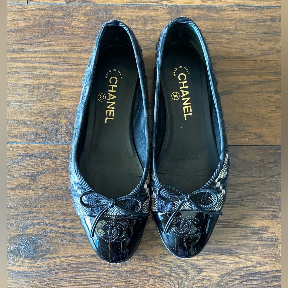 Chanel Ballet Flats in Tweed size 38